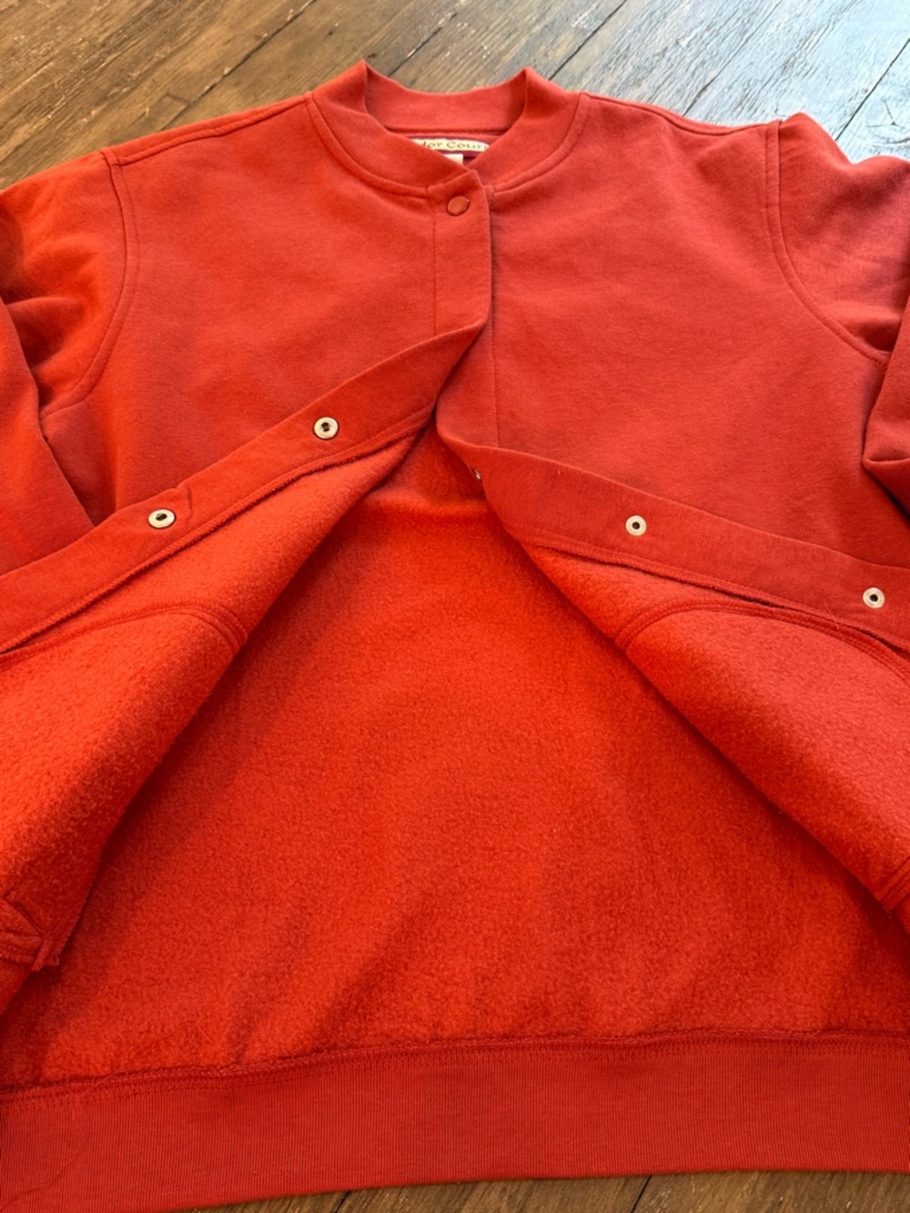 Tudor Court Rust Button Front Jacket Size L Pockets - Picture 9 of 11